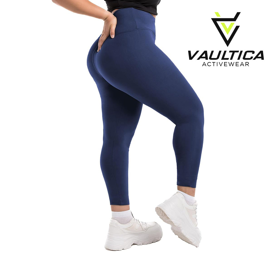 Vaultica - Plus Size Women's Leggings - Navy