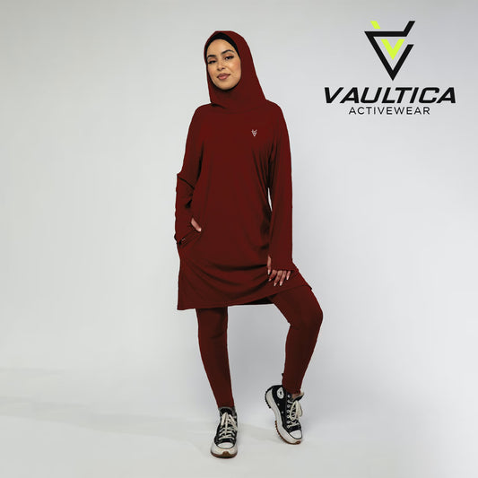 Vaultica - Women's Modest Activewear - Maroon